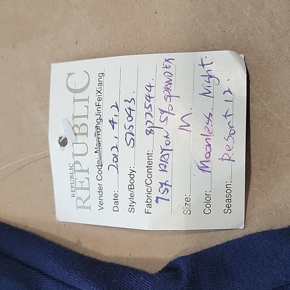 Grace Elements Size M Navy Blue Faux Wrap Long Sleeve Pullover Top, NEW - Picture 12 of 12